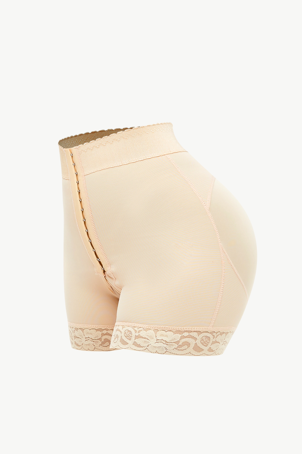 Full Size Lace Detail Hook-and-Eye Shaping Shorts